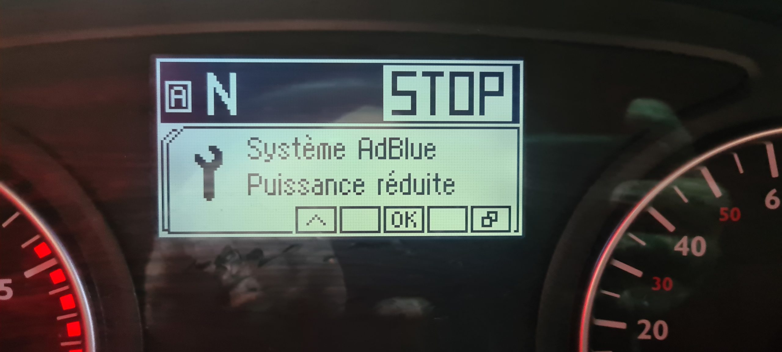 Message défaut AdBlue sur Man Euro 6