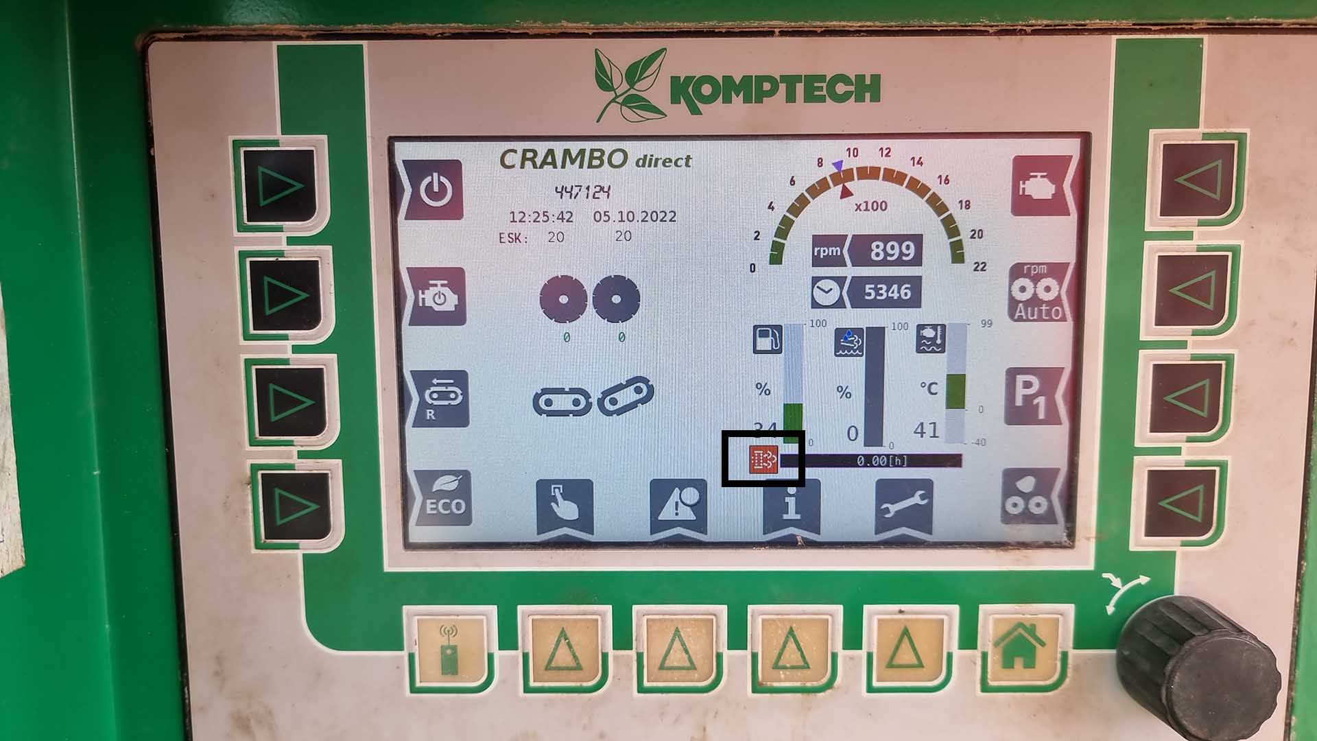 Crambo 5200 emission fault indicator