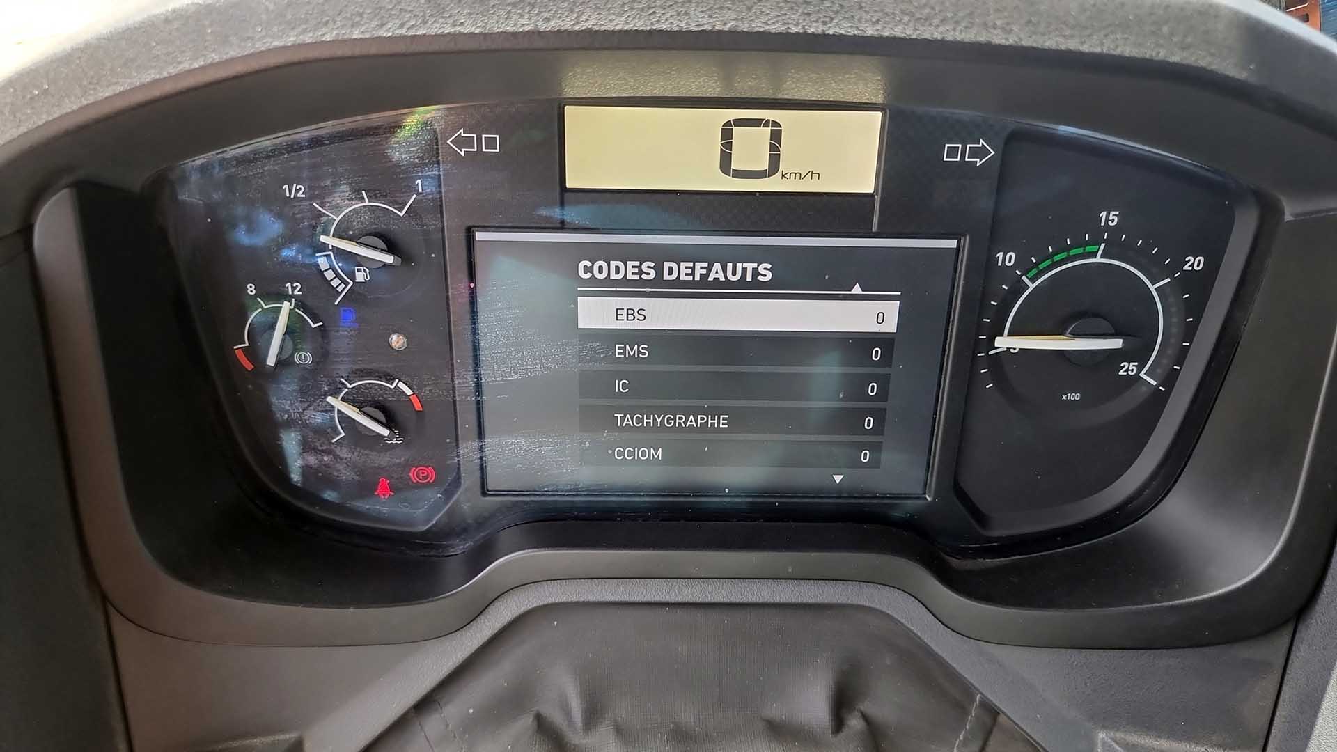 Troubleshooting a DPFS fault on a Renault C520 + SCR NOx No DTC