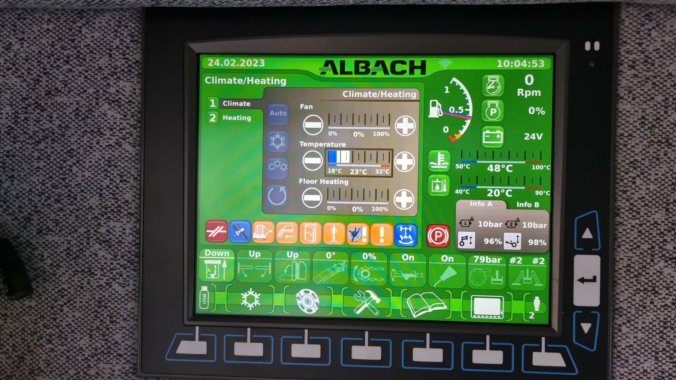 No faults on the Albach Diamant 2000 dashboard