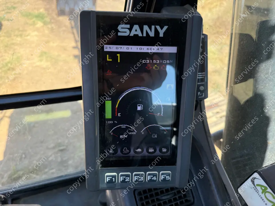 Défaut dashboard tableau de bord Sany Pelle SY215C
