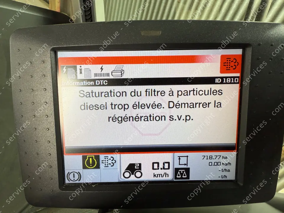 Message d'erreur Défaut 3474‑31 sur Claas Lexion 750 740 - Problème allumage tete ARD