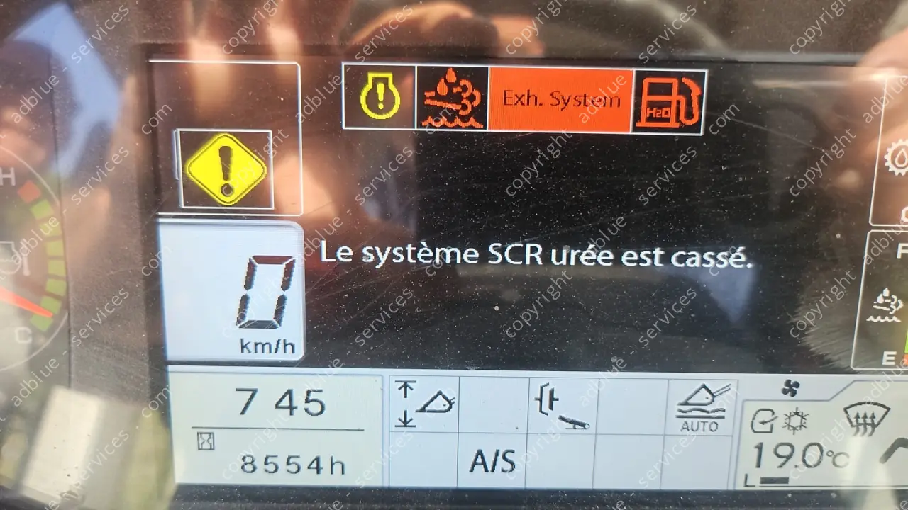 Défaut Adblue sur Hitachi ZW220 : Le système SCR urée est cassé